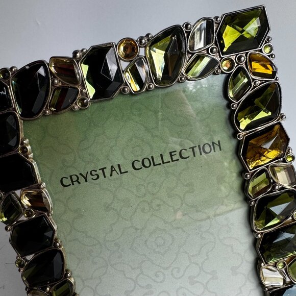 Sheffield Home Crystals Collection Jeweled Green Yellow Rhinestones 4x6" READ - Picture 2 of 15